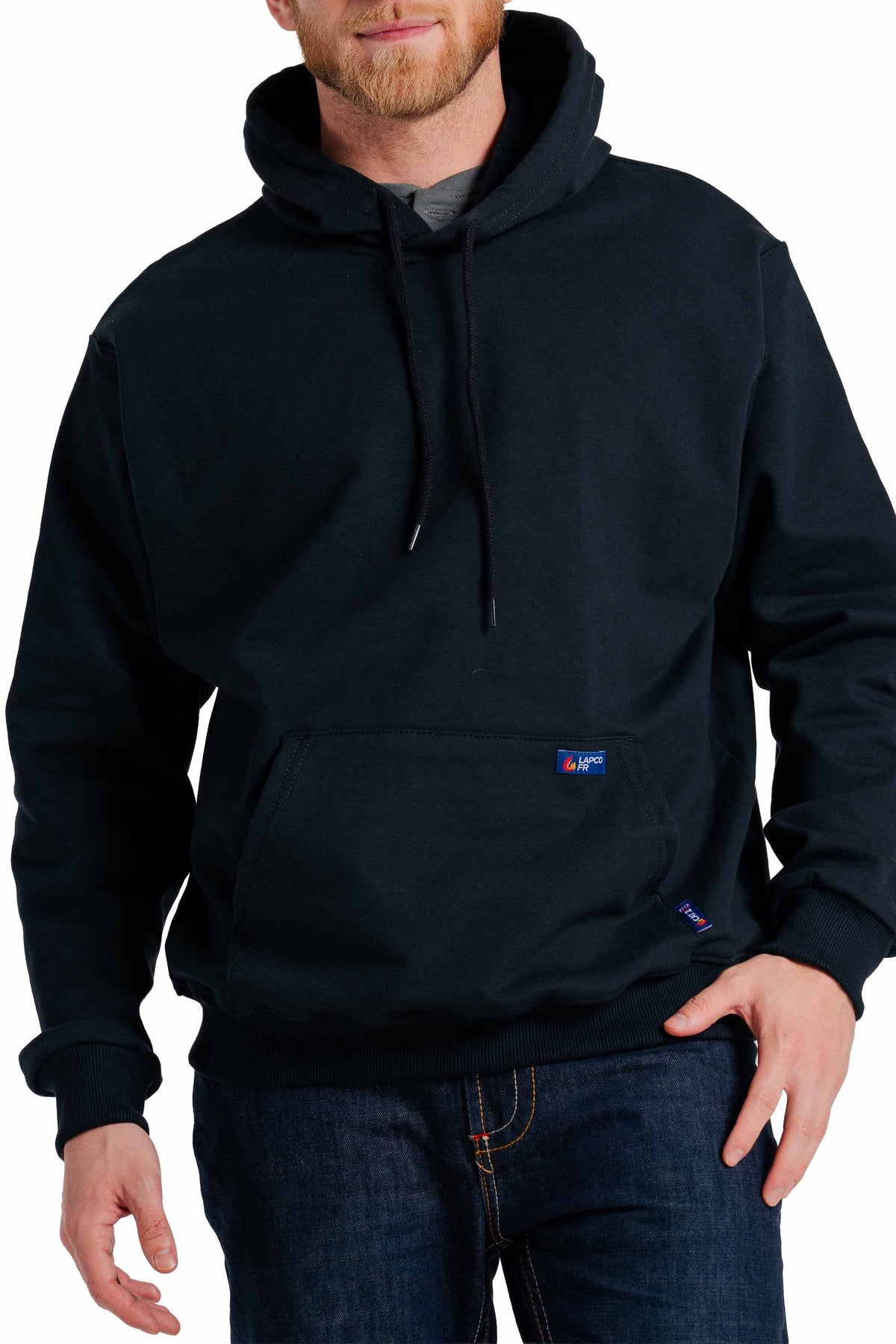 FR Hoodie Sweatshirt | 12oz.  95/5 Blend Fleece | Black