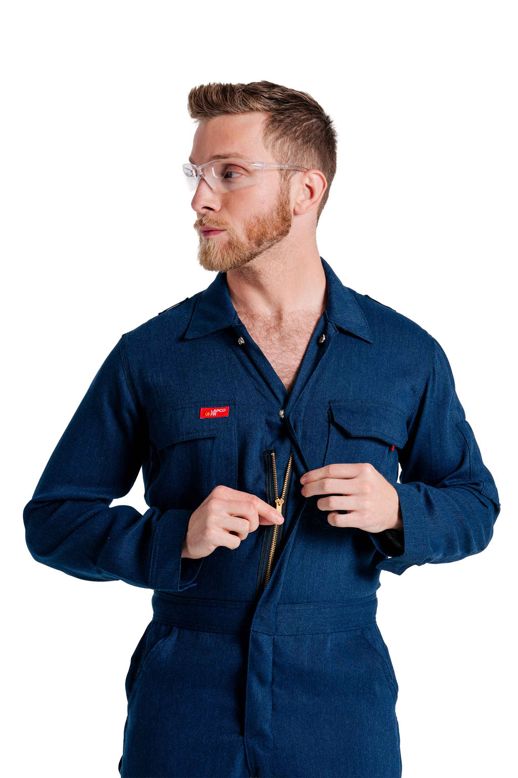 FR Deluxe 2.0 Coverall | made with 5oz. TecaSafe® One | Denim Navy