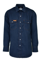 FR Modern Western Shirt made with 5oz. TecaSafe® One Inherent | Denim Navy