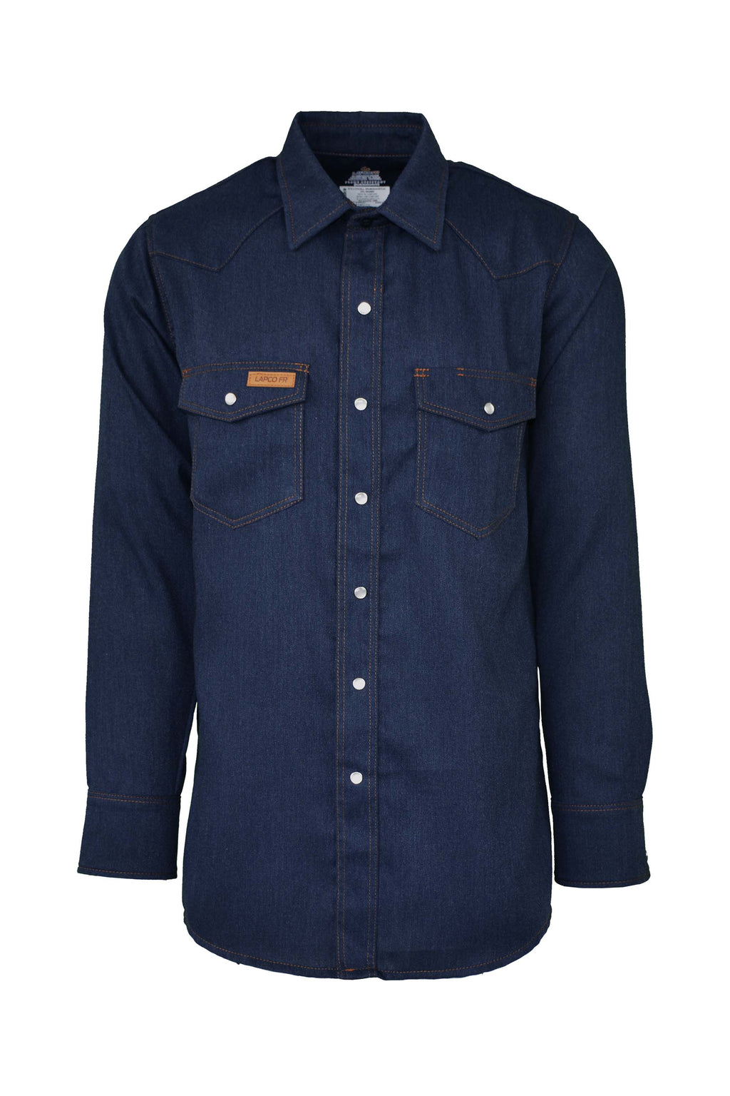 FR Modern Western Shirt made with 5oz. TecaSafe® One Inherent | Denim Navy