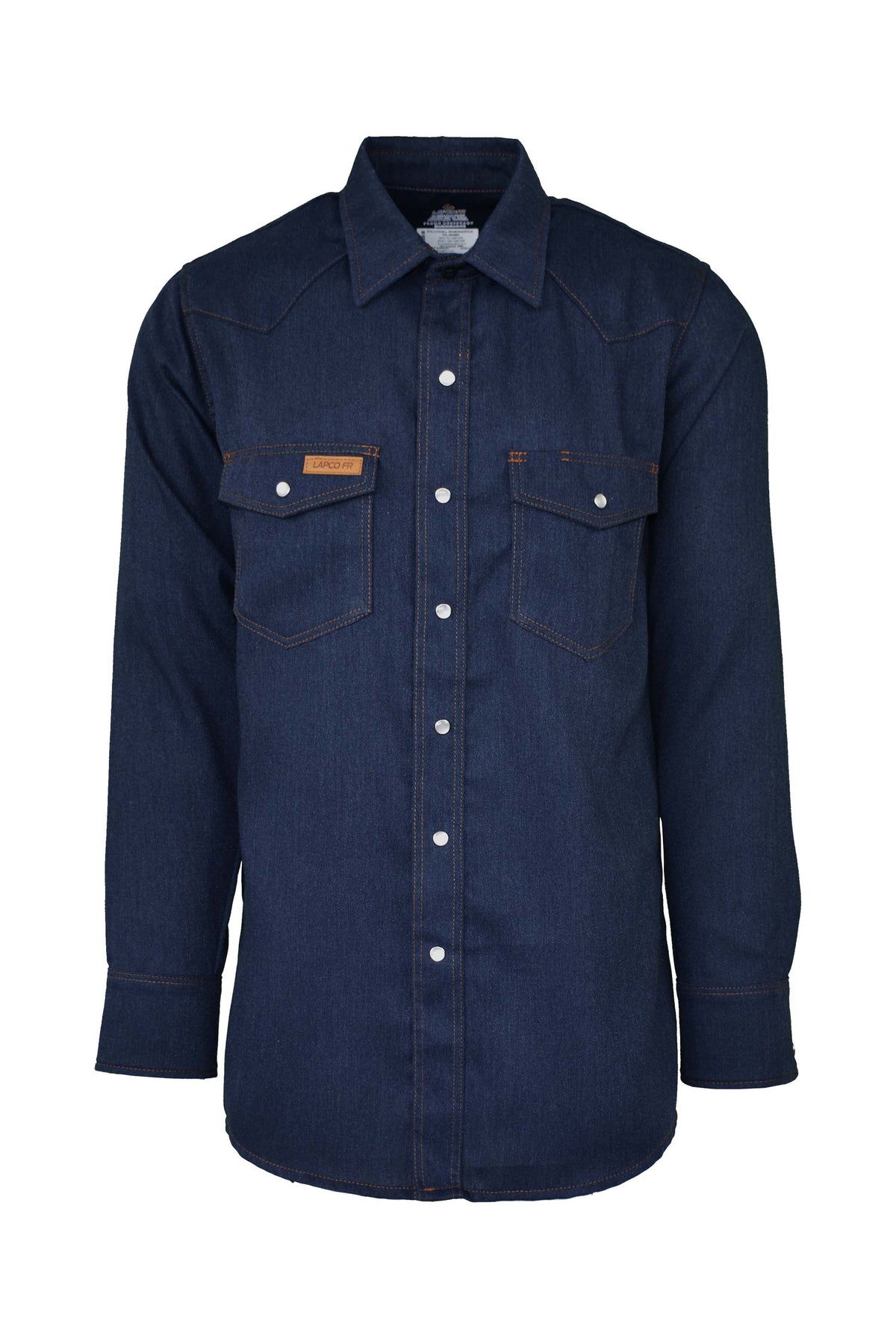 FR Modern Western Shirt made with 5oz. TecaSafe® One Inherent | Denim Navy