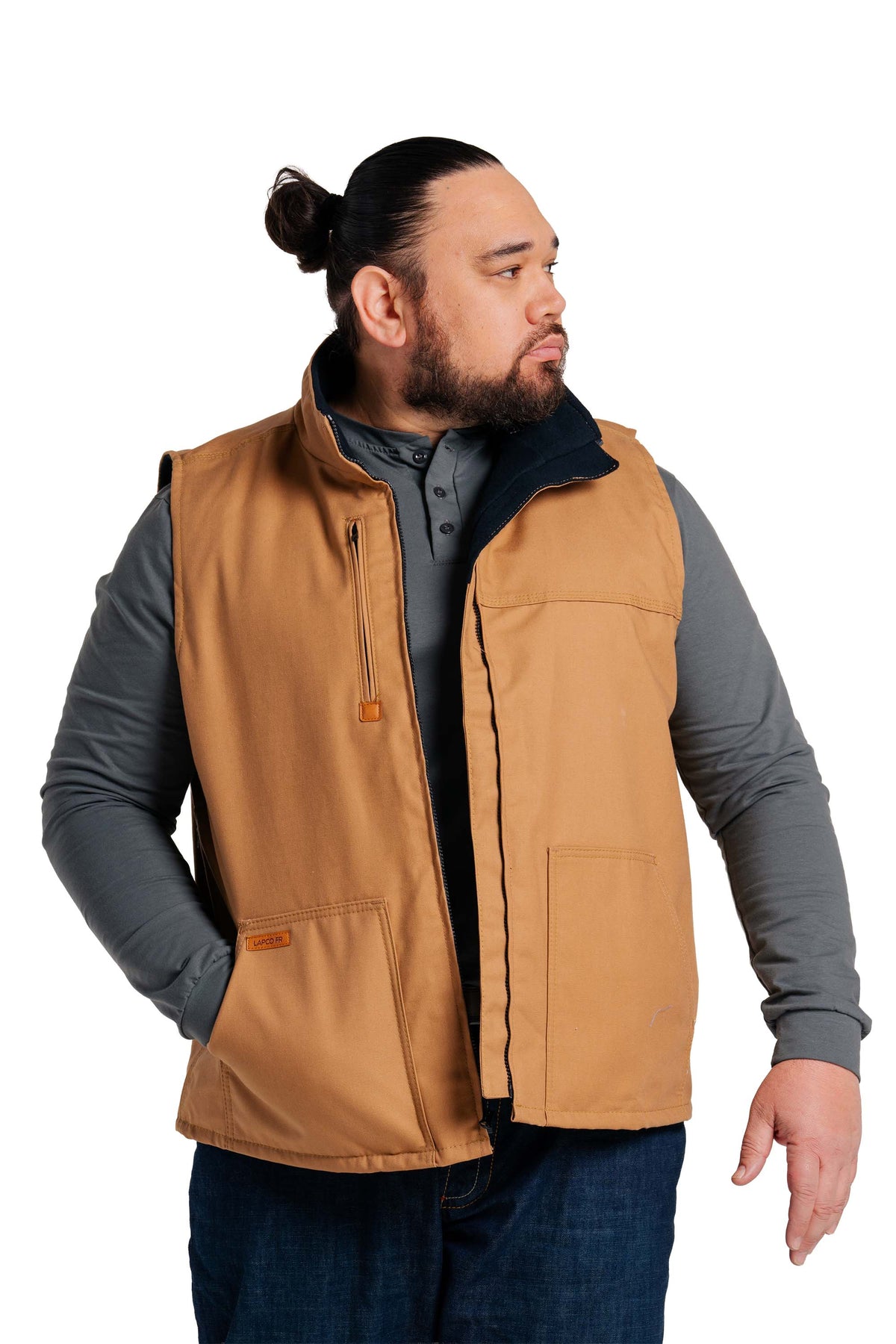 FR Fleece Lined Vest with Windshield Technology | Brown