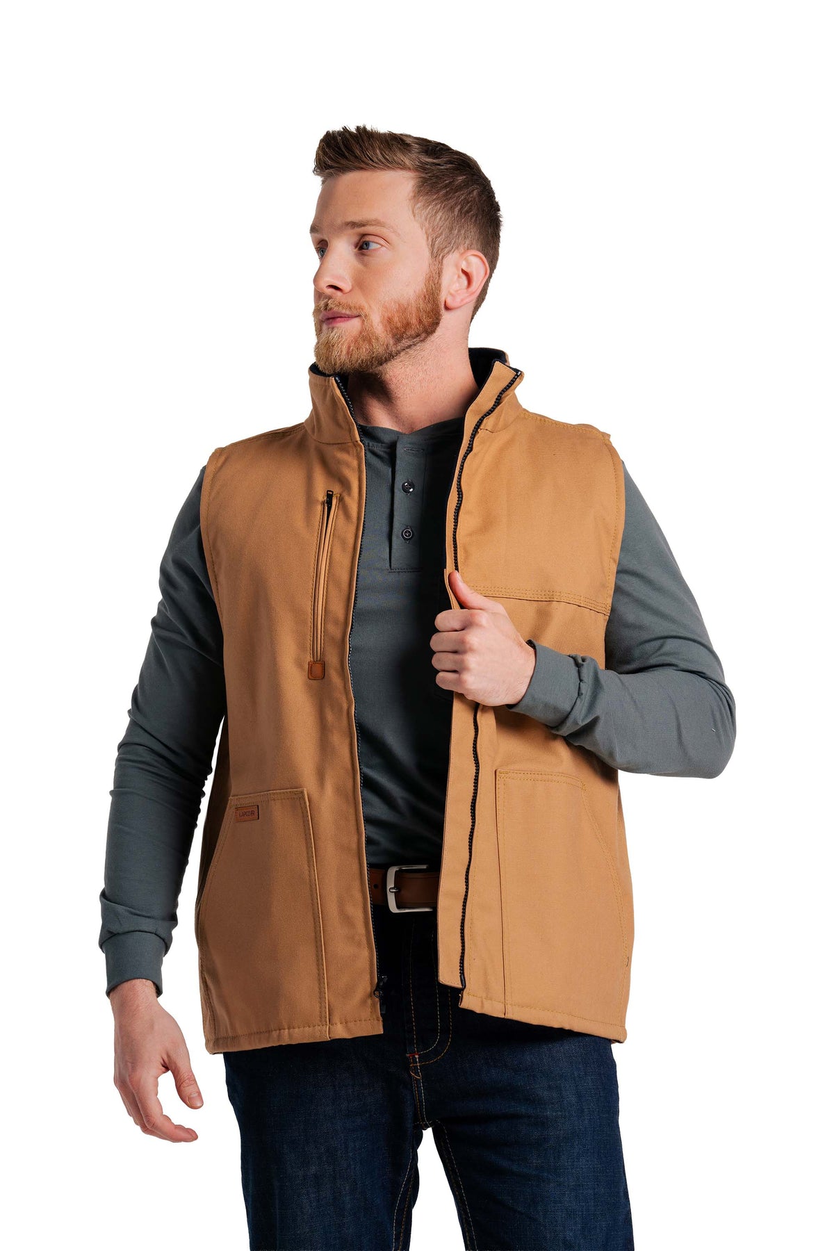 FR Fleece Lined Vest with Windshield Technology | Brown