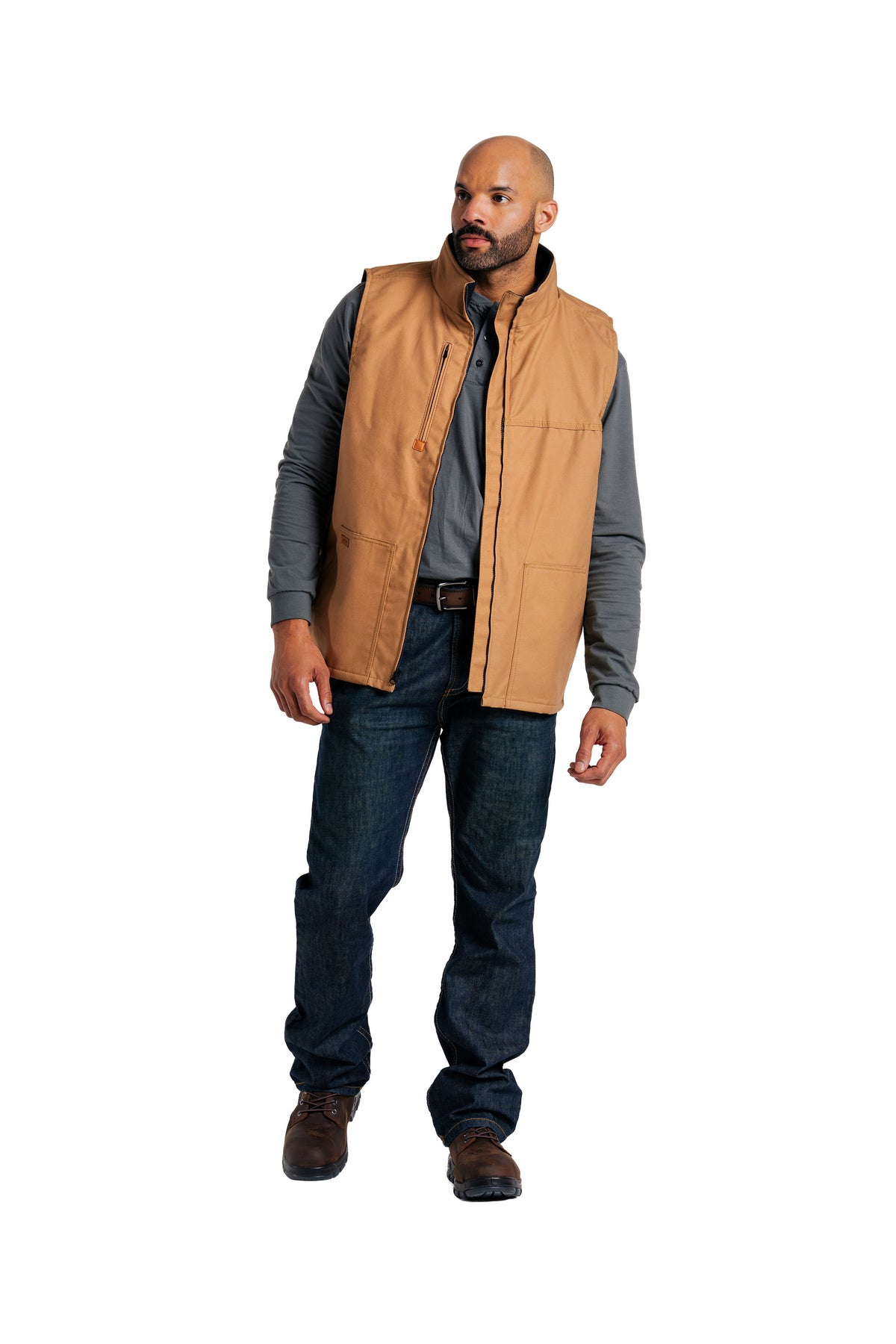 FR Fleece Lined Vest with Windshield Technology | Brown
