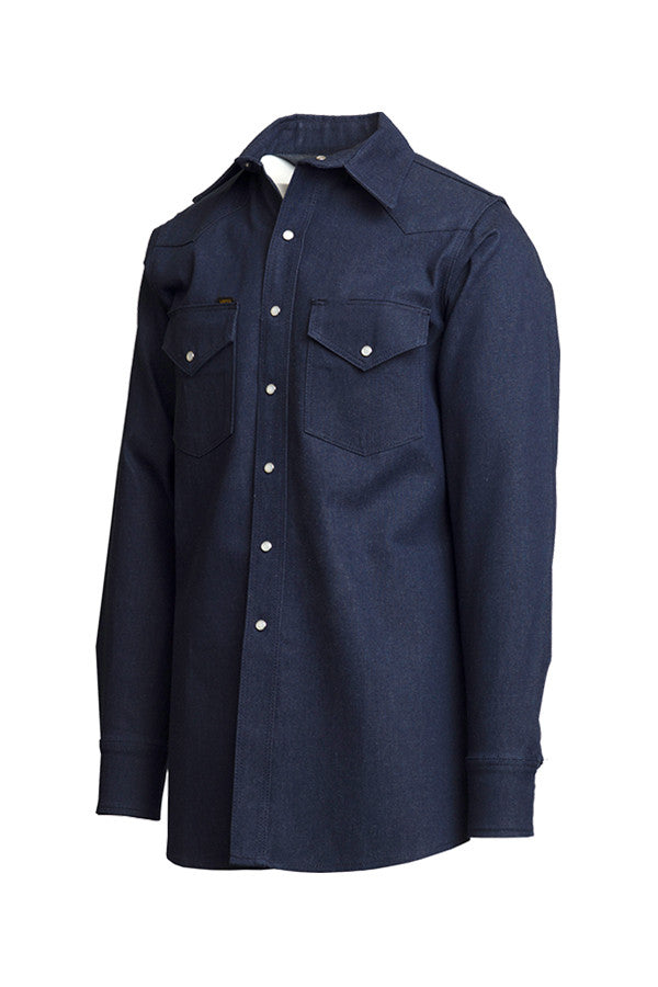 Men's Cotton shirt with denim collar