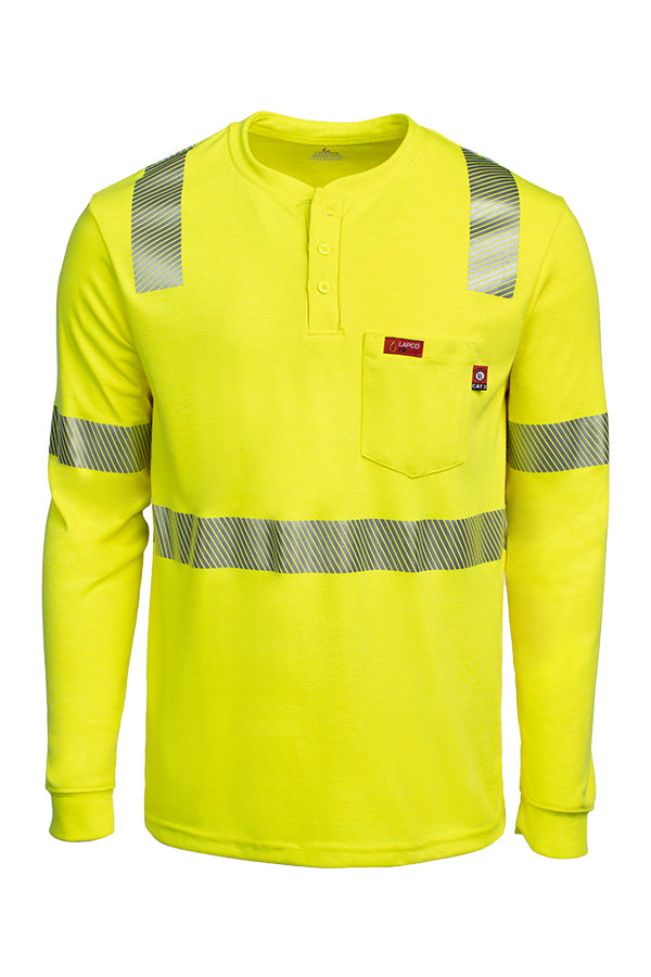 FR Hi-Viz Henley Shirt, 7oz. Inherent Blend