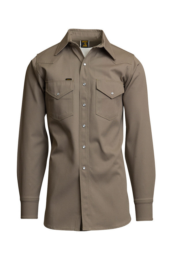 Heavy-Duty Welder Shirts | Non-FR Khaki | LAPCO - www.lapco.com