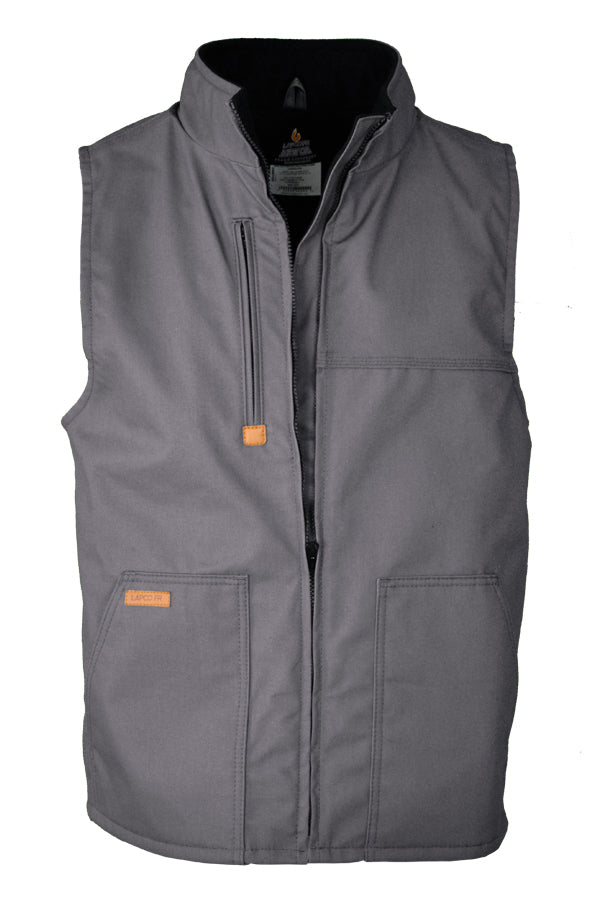 Gray fr fleece lined vest