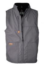 Gray fr fleece lined vest