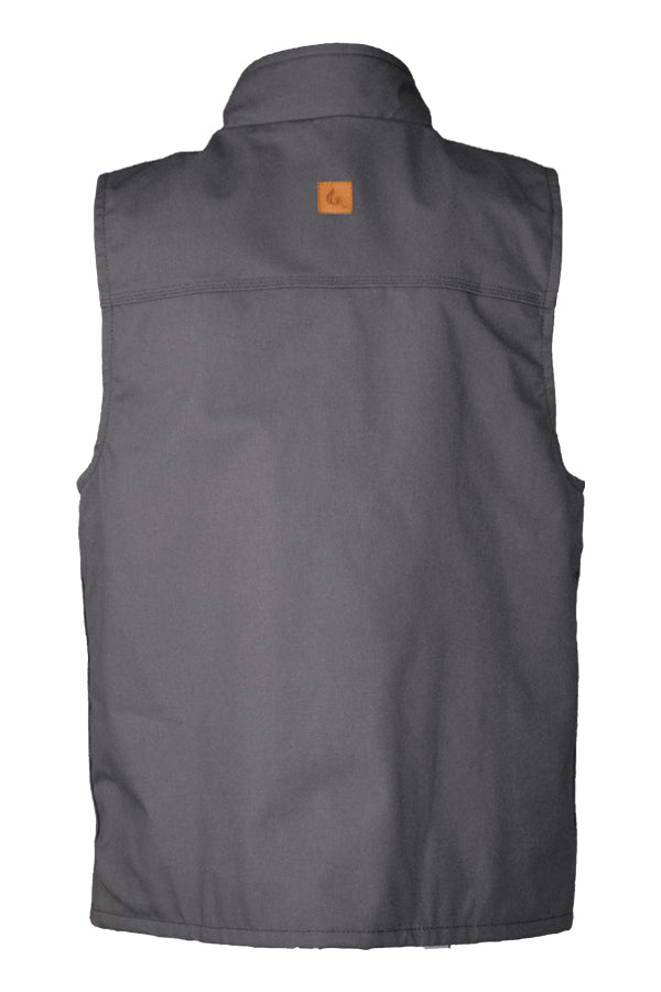 gray back of vest