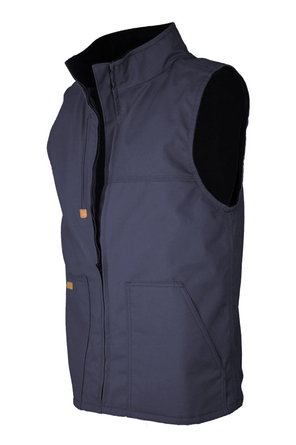 Navy fr lined vest